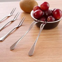 Exquisite Stainless Steel Dessert Fork Kitchen Snacks Cake Fruit Salad Tool 30