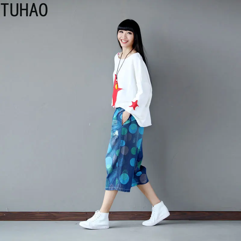 TUHAO джинсы, женские джинсы, джинсовые штаны, джинсы, широкие брюки, женские брюки, женские брюки, повседневные штаны с высокой талией LLJ