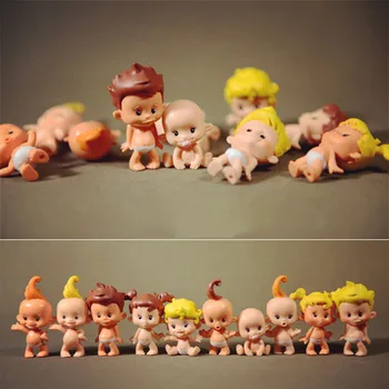 

Mini cute/lovely home decoration plastic craft baby doll 3pcs/a lot 21401
