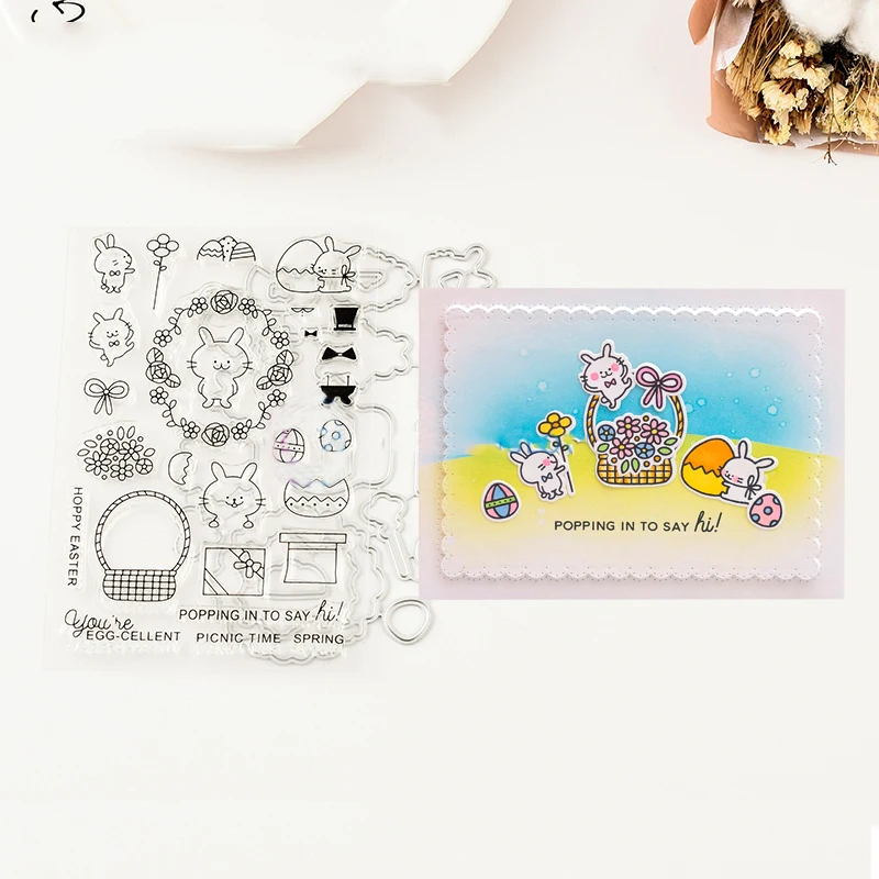 

HOPPY Metal Cutting Dies and stamps DIY Scrapbooking Card Stencil Paper Cards Handmade Album Stamp Die Sheets