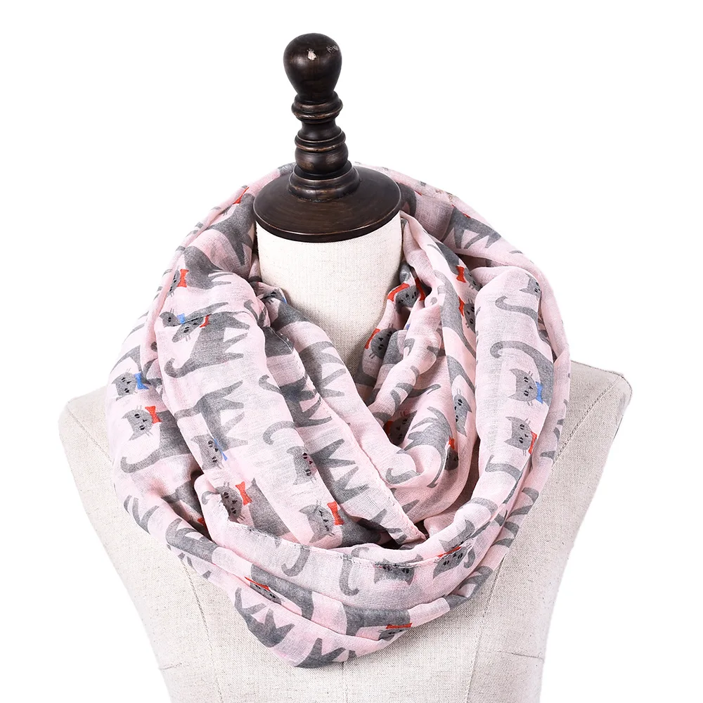 Buy Cut Cat Scarf Summer Printed Shawl Long Scarves