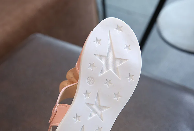 Size22-37 Милая обувь для детей девочек сандалии лето 2018 новый лук пляжная обувь для детей модная одежда для девочек Повседневное платье
