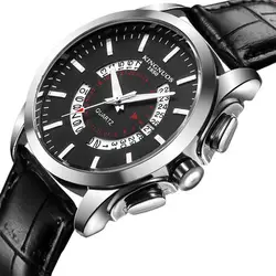 Новинка 2017 года бренд для мужчин Спорт Часы мужские армейские водонепроницаемые часы в армейском стиле кожа часы мужской кварцевые