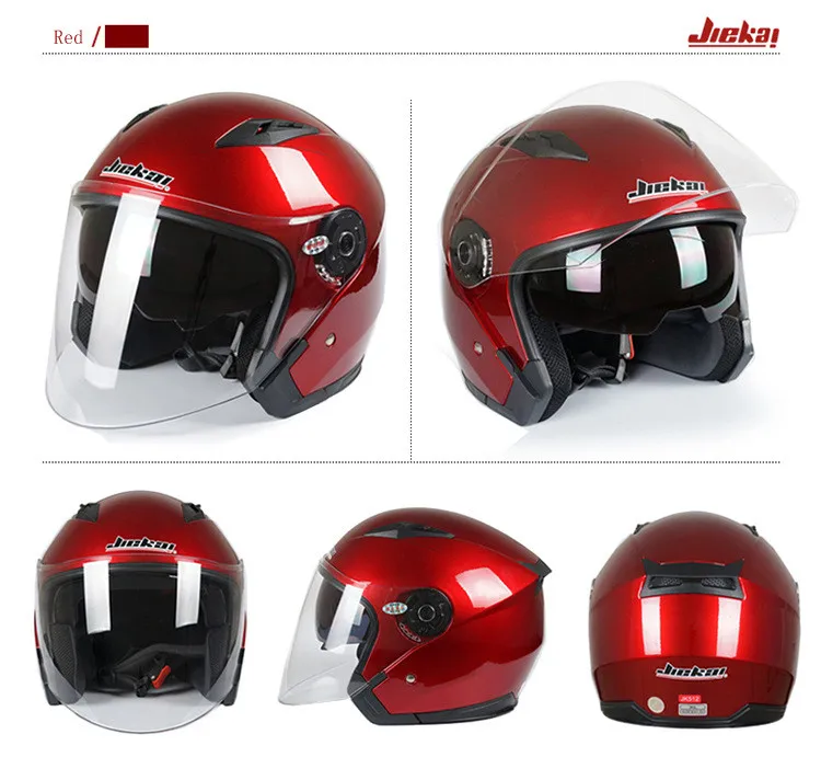 JIEKAI 512 Half Face Flip Up Electronic Motorcycle Hemet With Inner Sun Visor Motorbike Helmets Dual Lens Moto Casque Casco05