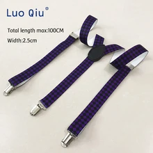 Checker сарафан в клетку джинсы брюки с подтяжками для мужчин и женщин подтяжки зажим на эластичных подтяжках 2,5 см