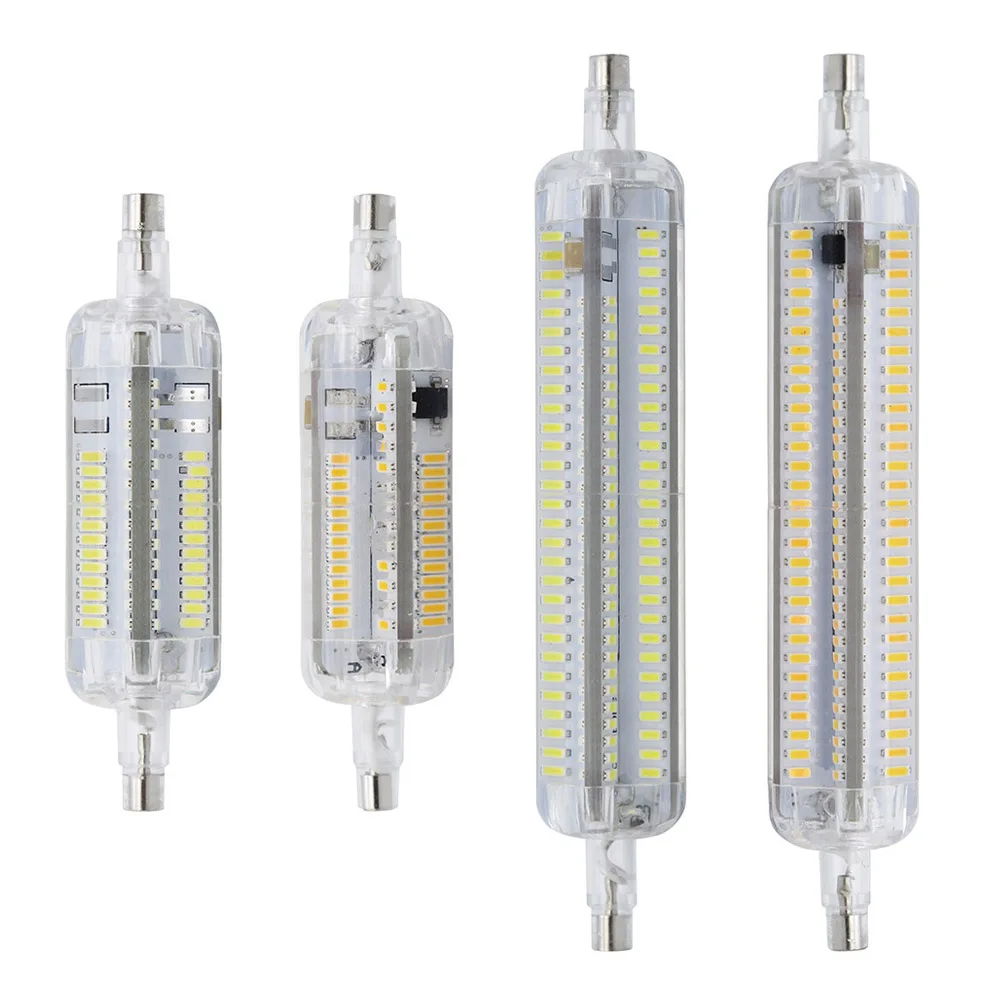 Новая силиконовая R7S Светодиодная лампа 10 Вт 20 3014 SMD 78 мм 118 AC 220 В