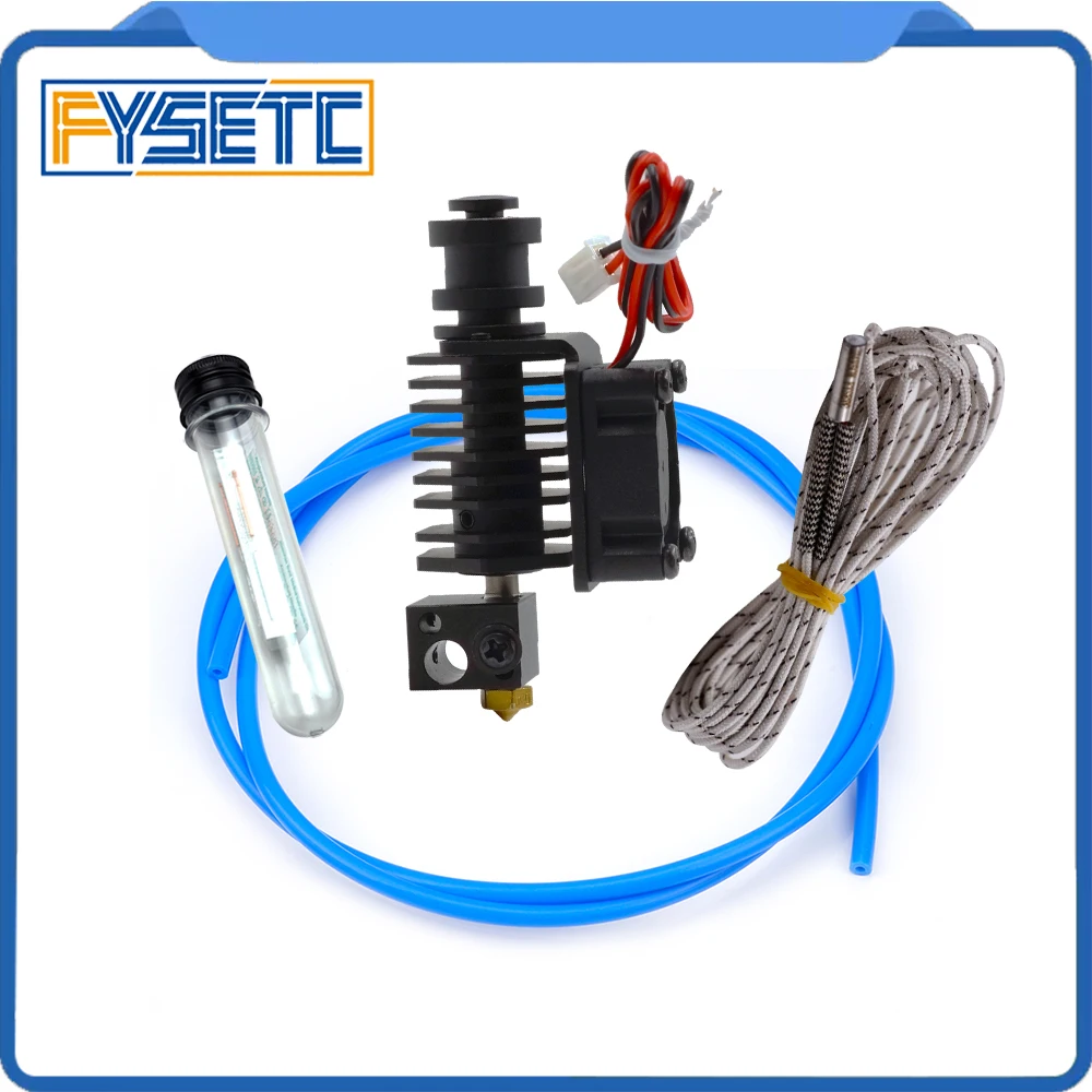 

3D Printer Parts 3D V6 Hexagon Hotend Kit 0.4mm/1.75mm Straight Through Throat With ID 1.9mm OD 4mm PTFE Tube Teflon