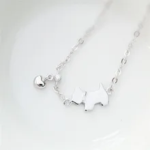 Браслет с фигуркой собаки doggy Серебро 925 пробы ювелирные изделия Модные гипоаллергенные браслеты для девочки подарок