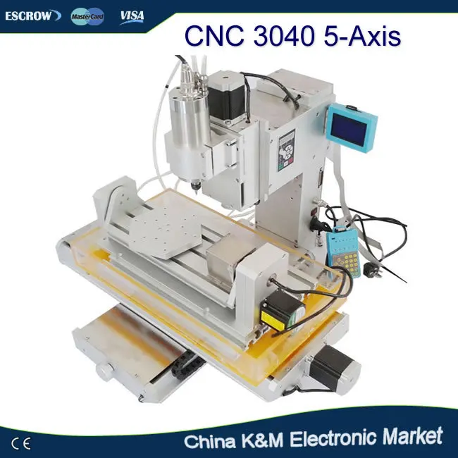 

Newest 5 Axis mini CNC engraving machine wooden router 3040 1.5KW water cooling spindle CNC engraver