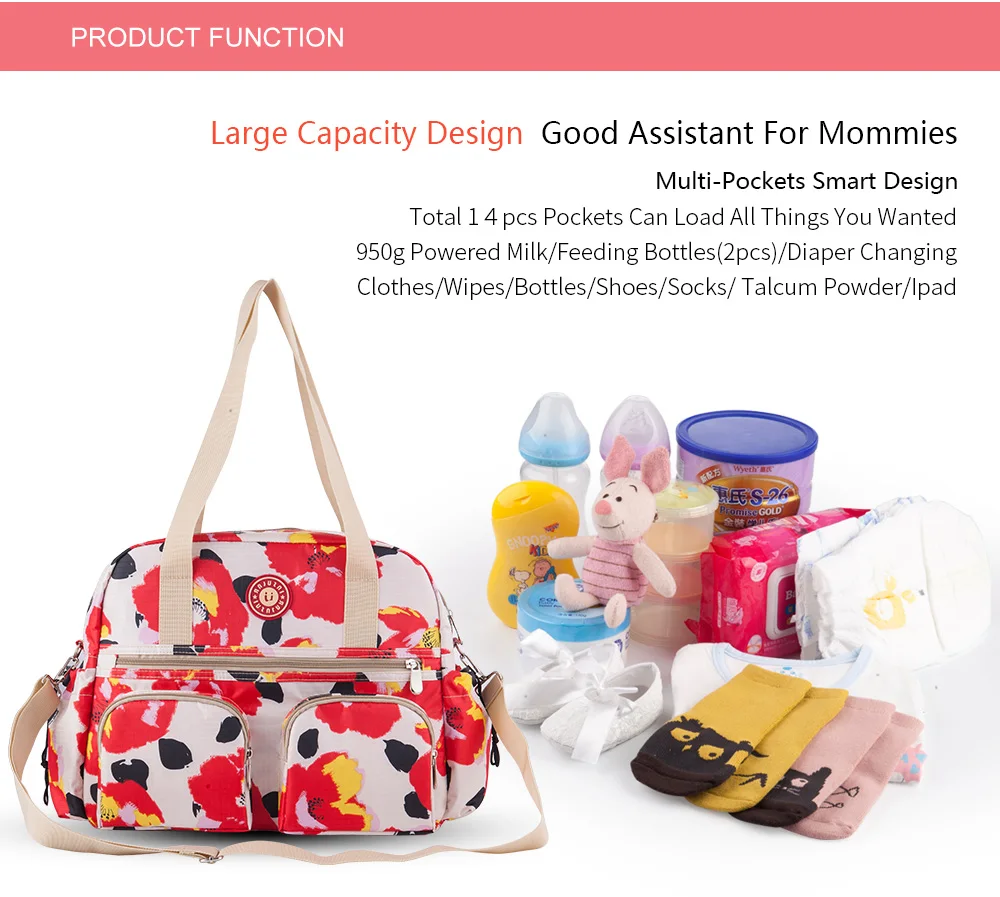 New Print Mommy Bag for Baby Multifunction Mummy Nappy Bag Diaper Bags Large Capacity Bolso Maternidad Tote for Baby Stroller