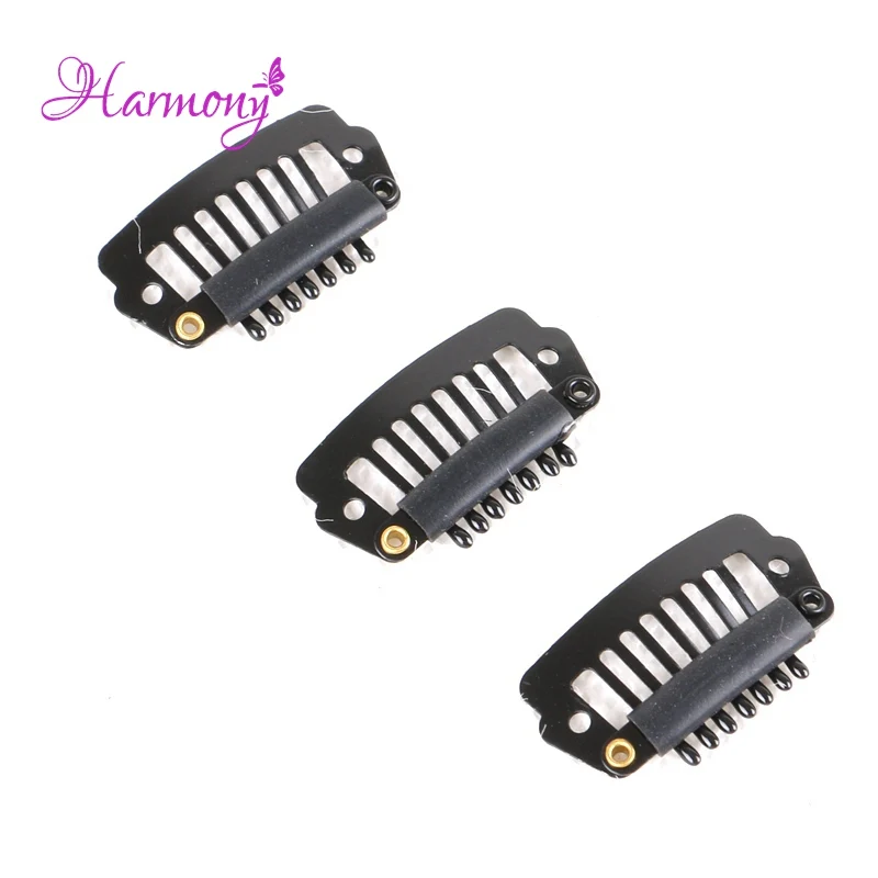 Buy 200pcs 2.3cm Hair Extension Clips with 7 Teeth Snap Metal Clips With