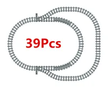 39 шт/лот поезд Стрейт и кривая трек строительный кирпичный блок игрушки совместимы со всеми брендами