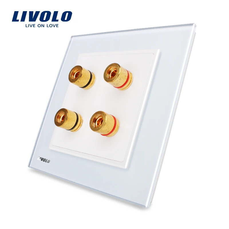 Livolo Uk Standard 2 Gangs Home Wall Soundacoustics Socket White Crystal Glass Panel Vl W292A 121113 huismerk kopen in de aanbieding Livolo Uk Standard 2 Gangs Home Wall Soundacoustics Socket White Crystal Glass Panel Vl W292A 121113 huismerk kopen in de aanbieding