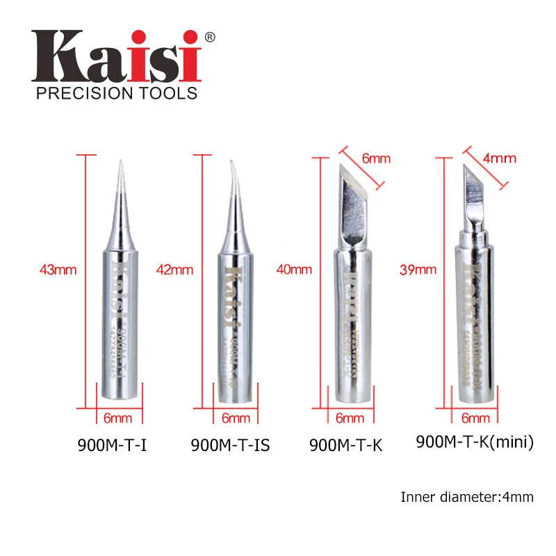 Kaisi TOP 2 в 1 наконечник паяльника бессвинцовый для паяльной станции инструменты паяльник сварочные наконечники 900M-T-I/900M-T-IS/900M-T-K