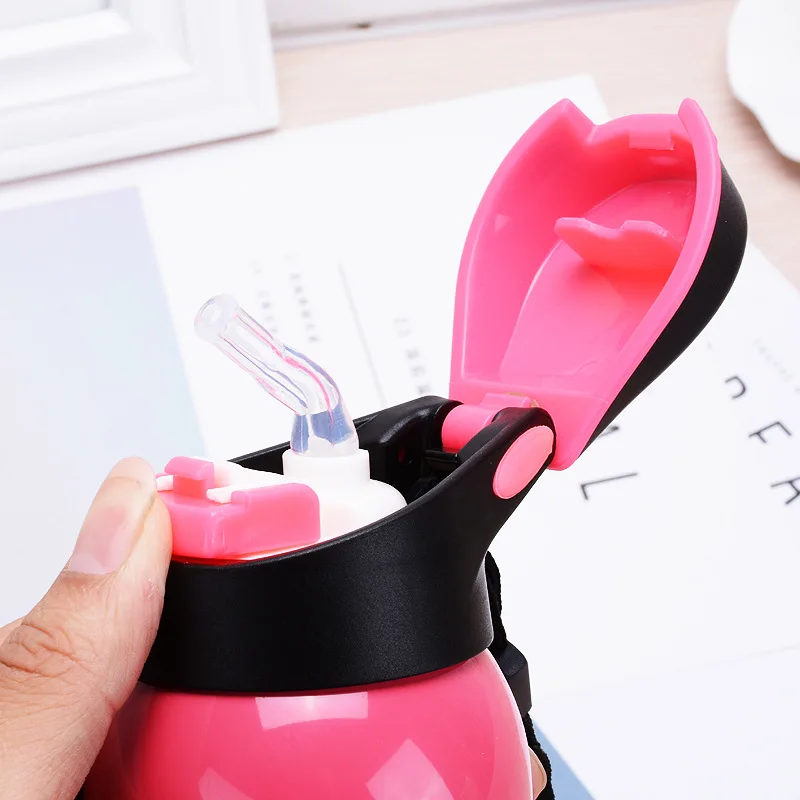 500ML Sport thermos water bottle Thermo Mug Stainless Steel Vacuum Flask mug with straw Insulation Cup Thermoses tthermal bottl