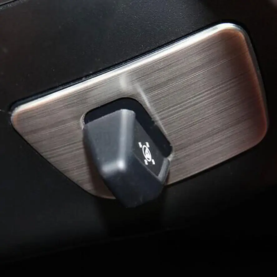 1Pc Stainless Steel Car Steering Wheel Adjustment Level Switch Cover