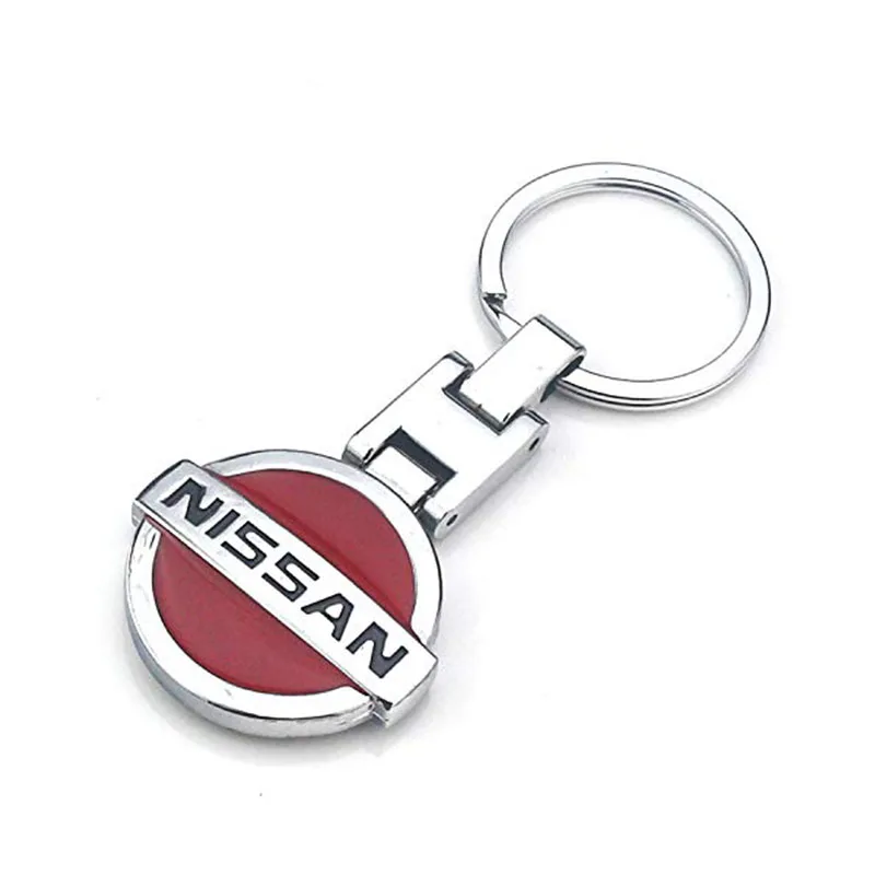 

Red Sport 3D Car Logo Key Chain Double Sided Alloy Metal Keyring Nissan Keychain Accessories For Nissan