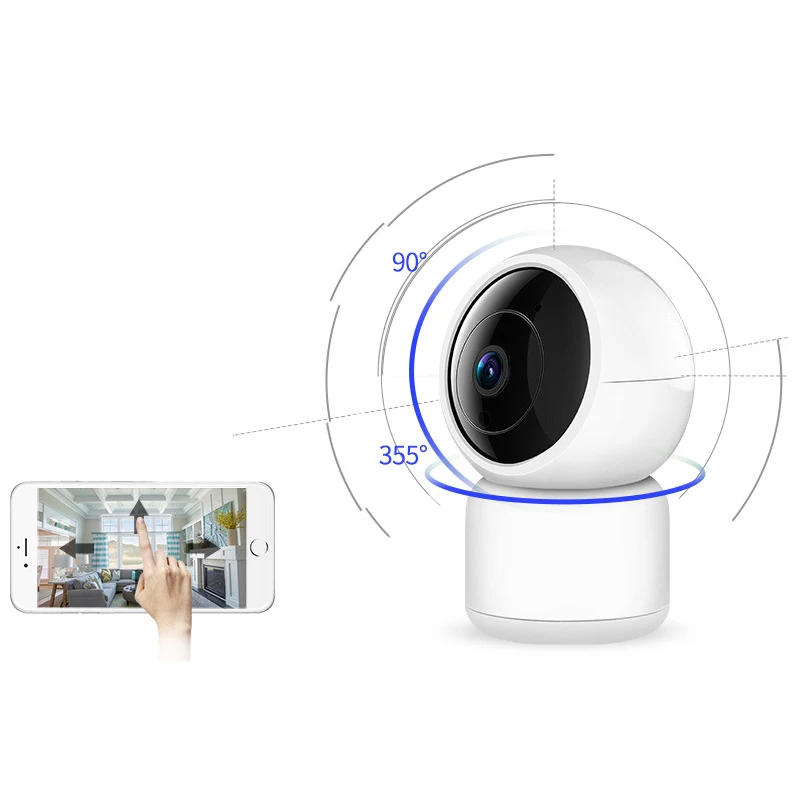 

Security IP Camera Two-way Audio Horizontal Auto Tracking Home IP Wifi CCTV Night Vision Baby Monitor Indoor Mini Camera P2P