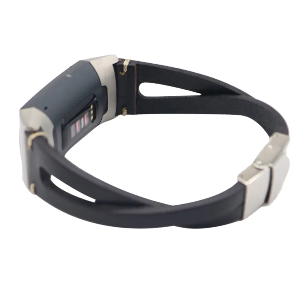 

SmartWatch Smart Watch Strap Smartband mi band Replacement Leather Wristband Band Straps Bracelet For Fitbit Charge 3 Wristband