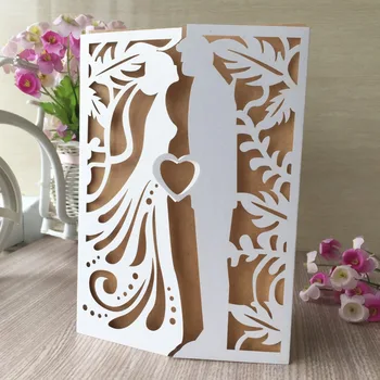 

20pcs/lot Luxury White Marriage lover Heart Pearl Paper Card For Wedding Engagement Invitations Greeting Blessing Valentine Day