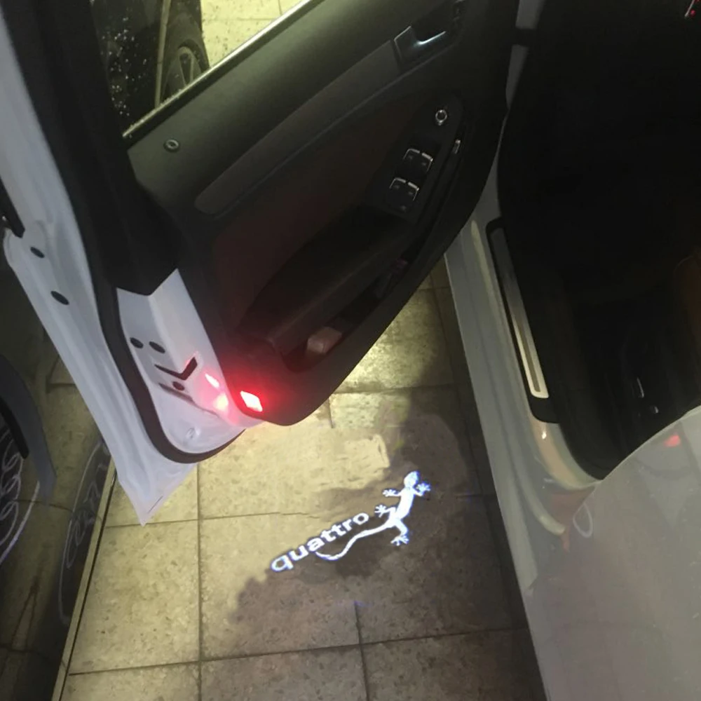 2PC Car LED Door Warning Light Logo Projector For Audi a8 a7 a5