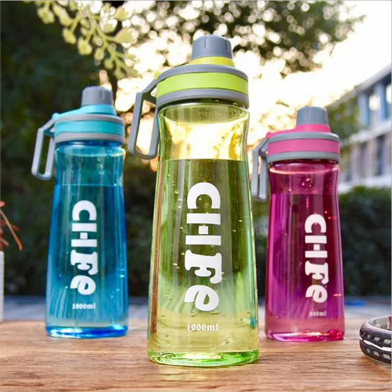 

2017 HOT!Creative 3 colors my portable space water bottles with tea infuser high quality plastic style sports bottle 800ml