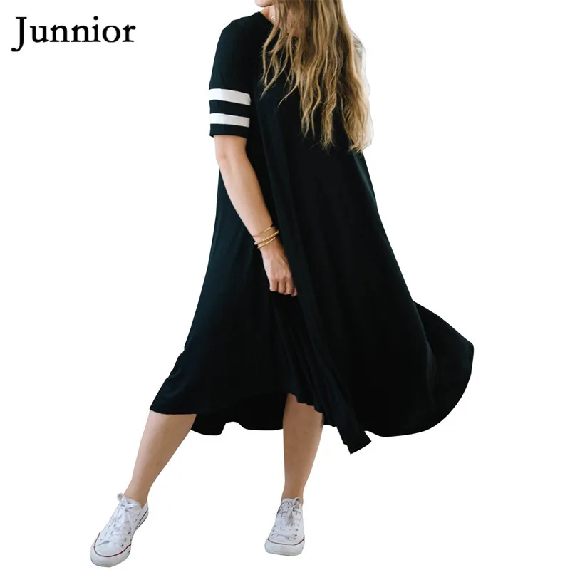 

Women Maternity Dresses Midi Loose Striped Short Sleeve Round Neck Dress for Female Pregnant Dress Elegant
