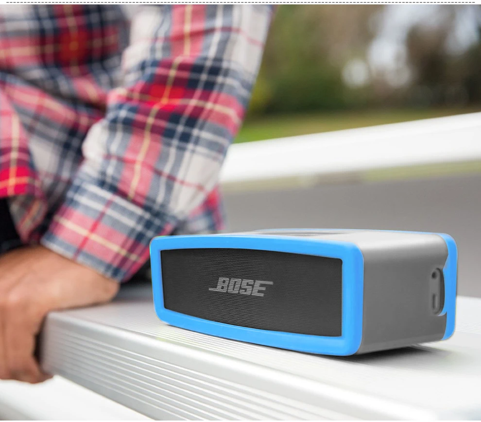 Силиконовый защитный чехол для Bose SoundLink Mini 1 2 Sound Link I II Bluetooth динамик Caso Capa Fundas - Цвет: Синий