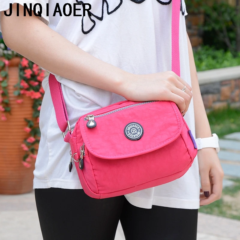 مصغرة حقيبة كتف نسائية عارضة Crossbody حقيبة النايلون ماء المرأة بولسا حقيبة ساعي الإناث حقيبة تسوق سفر حقائب
