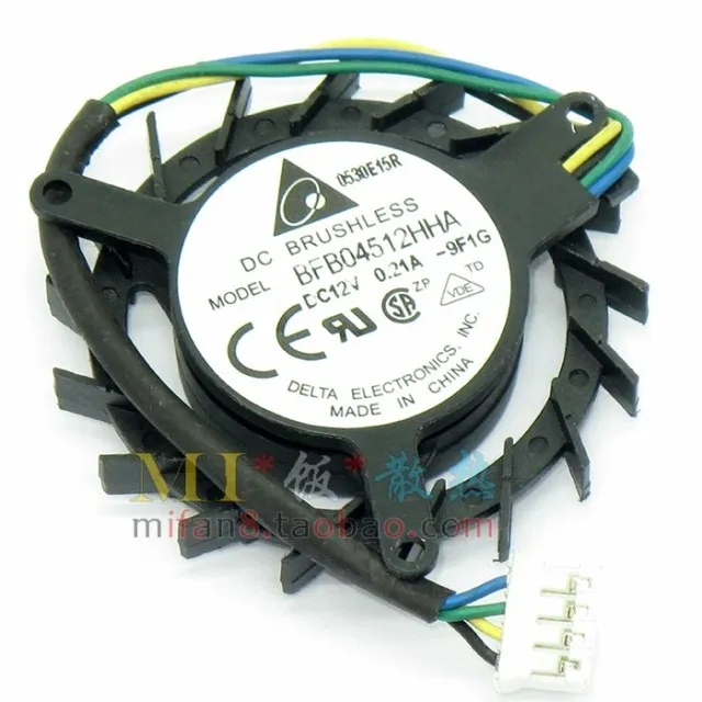 Delta Electronics BFB04512HHA 9F1G DC 12V 0.21A размером 45*45 мм 4 провод сервера выполненные Вентилятор