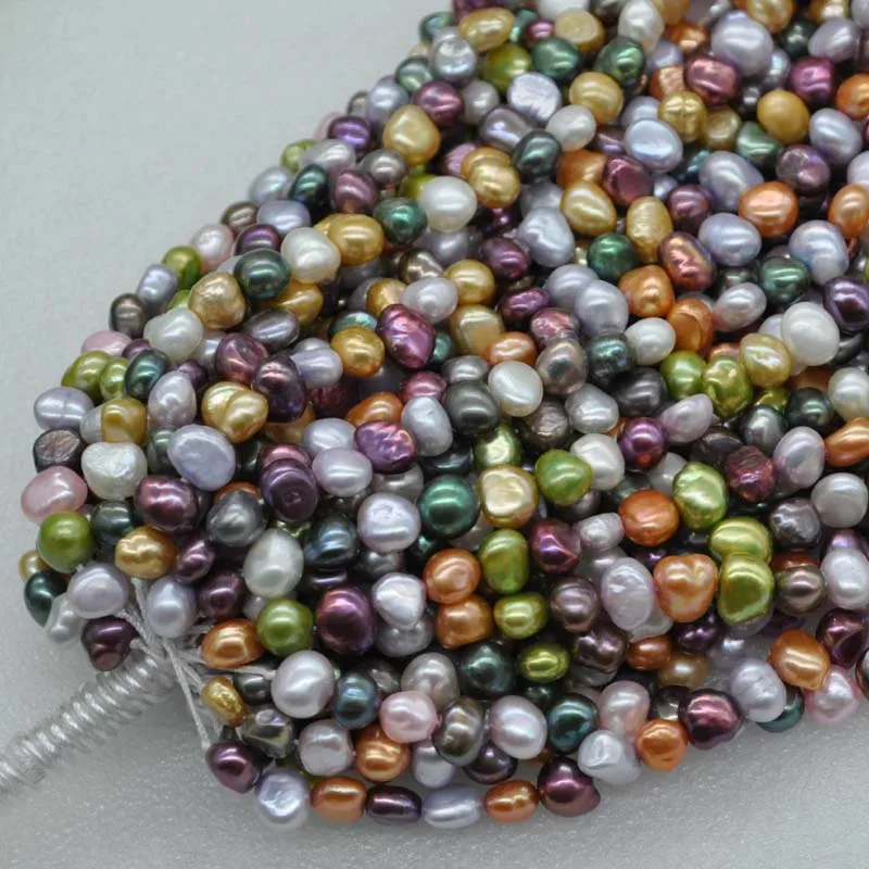 

wholesale 10 strands 7-9mm baroque real freshwater pearl strings Q30343