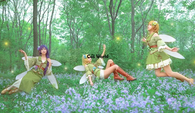 Женский костюм для косплея Love Live School Idol Project Ayase Eli Flower Fairy Sprite Hallowmas Хэллоуин Топы