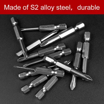 

HOEN 13pcs 50mm S2 Steel Cross Head Group Screw Driver Screwdrivers Kit Hand Tools Magnetic Drill Screwdriver Set Bits
