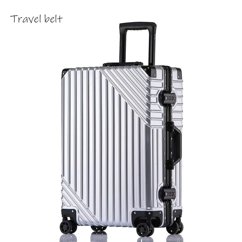

Luxury high quality 100% aluminum frame 20/24/26/29 inch size Latest fashion Rolling Luggage Spinner brand Travel Suitcase