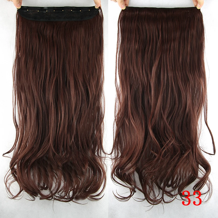 Soowee 20 цветов каштановые с завитками черные синтетические накладные волосы кусок клип в наращивание волос для женщин - Цвет: #33