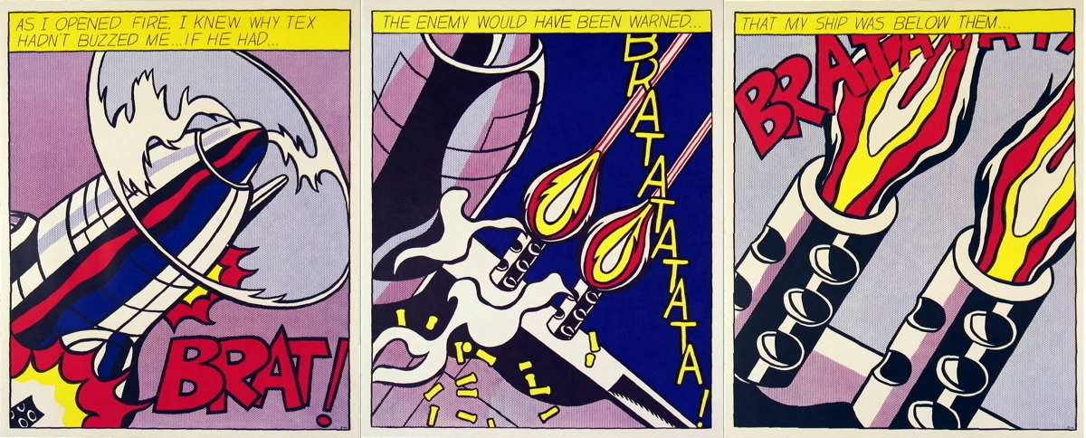 Roy Lichtenstein - As I Opened Fire (Triptych) - 1997