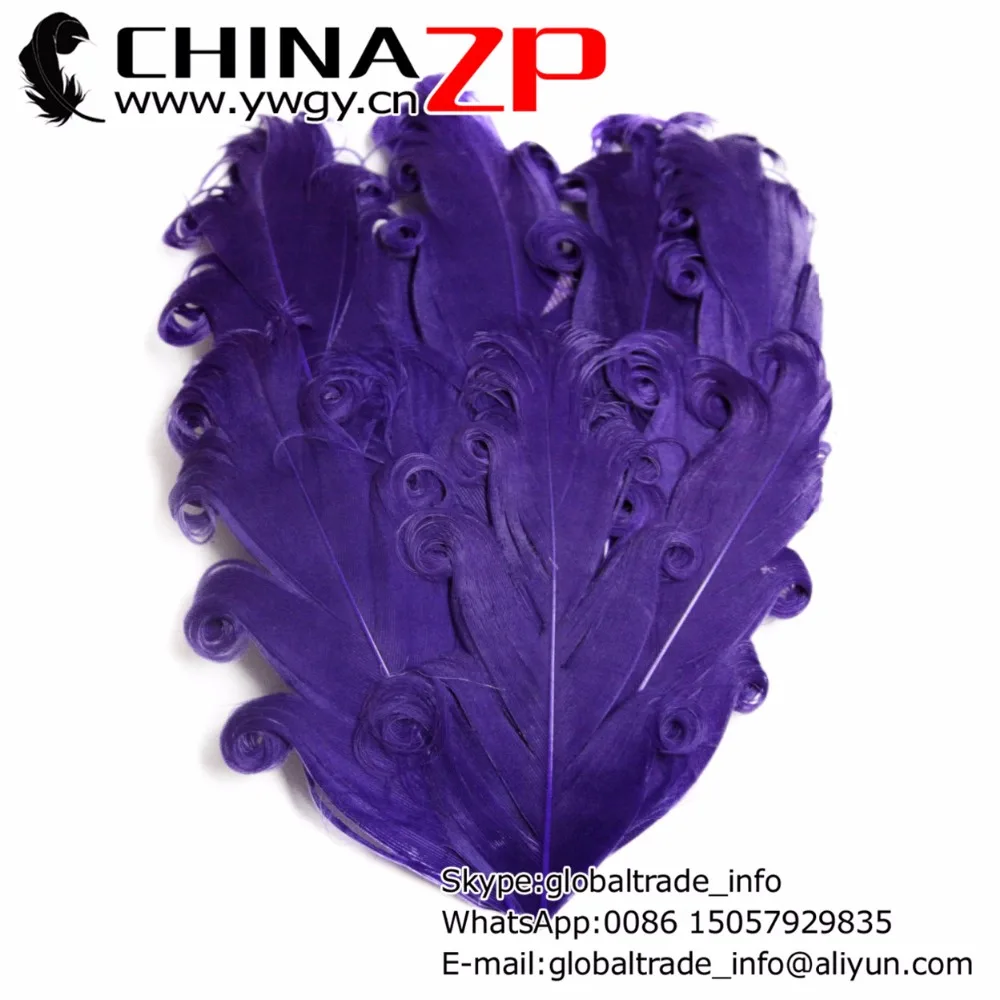 

Retail and Wholesale from CHINAZP Factory 50pcs/lot Top Quality Purple Curled Nagorie Goose DIY Pad Feather