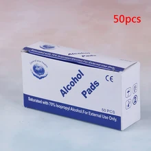 50/100 шт./кор. спиртовые тампоны салфетки антисептическое очищающее средство для чистки и стерилизации первой помощи домашний макияж