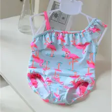 Новая мода для малышей для маленьких девочек Лебедь купальники оборками принцесса купальник бикини Bebe принт пляжная одежда