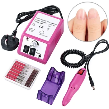 

Electric Nail Drill Bits Manicure Pedicure Tools Milling Nail Files Polisher English Plug Manicure Machine Nail Art Tool Kit
