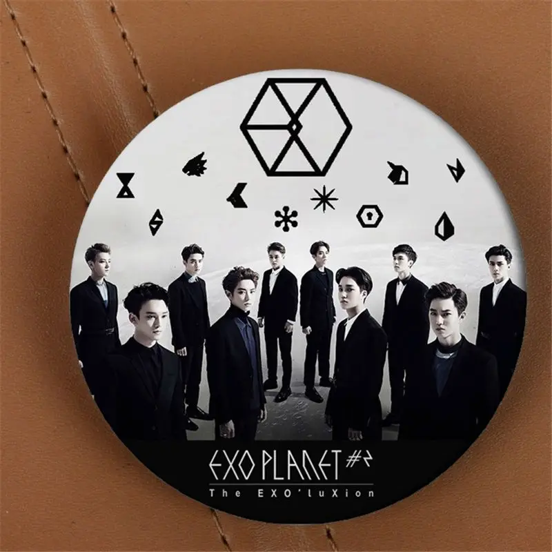 Youpop EXO EXO-K EXO-M EXODUS PLANET#2 альбом брошь K-POP значок аксессуары для одежды шляпа украшение для рюкзака HZ1576 - Окраска металла: PLANET 2