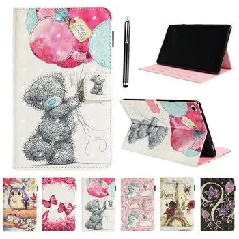 

XSKEMP For Amazon Kindle Paperwhite 1 2 3 Fold Stand Leather Printed Patterned Case Tablet Protective Cover Skin With Pen Stylus