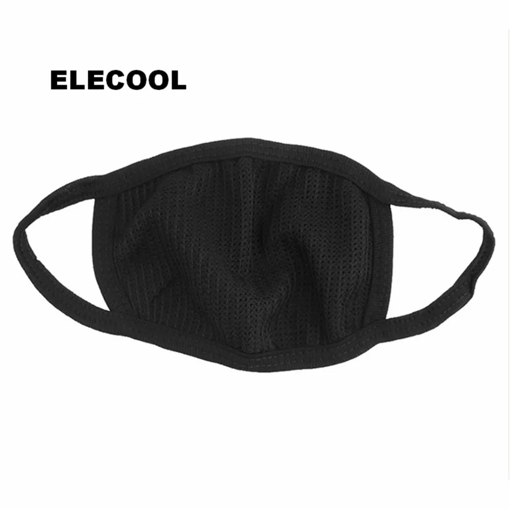 

ELECOOL 1PC Black Cotton Yarn Mouth Face Masks Windproof Anti Dust Cycling Muffle Respirator Mask Unisex Face Care Tool