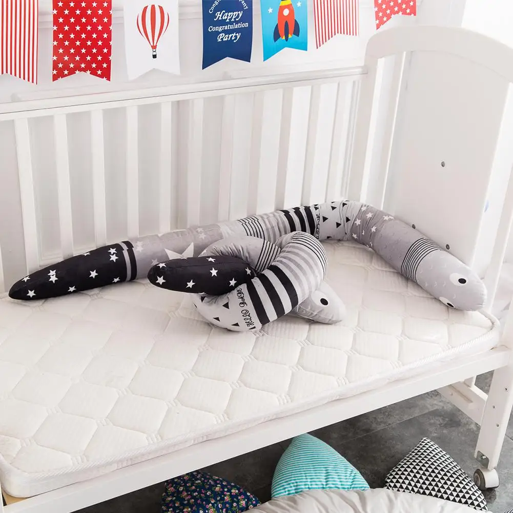 1.5M Length Baby Cot Cartoon Comfort Pillow Newborn Crib Enclosure Baby Bumpers Bedding Accessories for Infant Room Decor Cunas