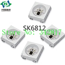 SK6812(аналогичный WS2812B) RGB 5050 SMD индивидуально адресуемый цифровой светодиодный чип пикселей DC 5 в 10 шт