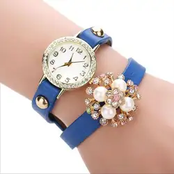Кварцевые Наручные часы Montre Femme роскошные часы 2017, женская обувь Элитный бренд кожаный браслет часы 17DEC11