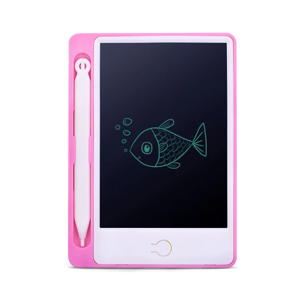 CHIPAL 5 ''lcd планшет для письма 4,4'' цифровые графические планшеты для рисования электронный блокнот для рукописного ввода+ ручка/Аккумулятор для детей - Цвет: Розовый