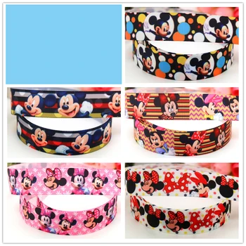 

DHK 7/8'' Free shipping cartoon stripe printed grosgrain ribbon hairbow headwear decoration wholesale 22mm S609