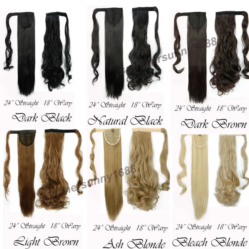 S-noilite 43CM Long Wavy Real Natural Ponytail Clip in Pony tail Hair Extensions Wrap Around on Synthetic Hair Piece S-noilite 43CM Long Wavy Real Natural Ponytail Clip in Pony tail Hair Extensions Wrap Around on Synthetic Hair Piece