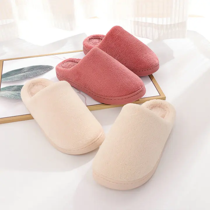 2018 Soft New Winter Warm Bedroom Winter Home Slippers Shoe Women Men Soft Cozy Cotton Shoes Woman Slipper (8)